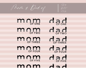 Mom and Dad of Plotter File Mother's Day Favorite Mom Gift SVG DXF PNG Plotting Mother's Day Gift Mother Mommy Flowers Gift Dad Father's Day