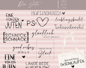 Plotter file “The Jute” sayings for bags, bags, hoodies & more SVG + DXF, jute bag, plotting, plotting, DIY, gift idea, souvenir