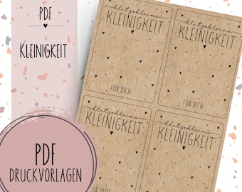 Modello di stampa piccola cosa Modello PDF da scaricare e stampare da solo stampare il buono regalo Provetta Raysin per realizzare i desideri del regalo