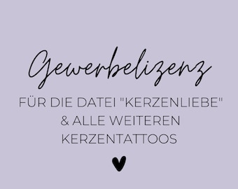 Commercial license for the file "Kerzenliebe" & all other candle tattoos