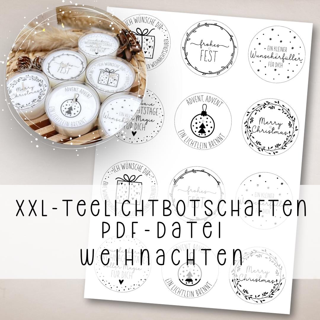 XXL Teelichtbotschaft Weihnachten PDF Vorlage Kerzentattoo xxl-teelichtbotschaft-weihnachten-pdf-vorlage-kerzentattoo