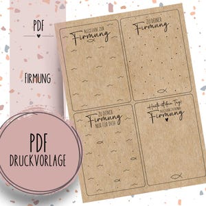 Druckvorlage Firmung PDF Vorlage zum Download Geschenkidee Firmungsgeschenk Geschenk Tischdeko Geschenk Tischdeko Firmlicht Deko