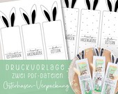 Verpackung Osterhase PDF Basteldatei Vorlage Download und Ausdrucken Lolli Geschenkidee Ostergeschenk Ostern Druckvorlage Geschenkverpackung