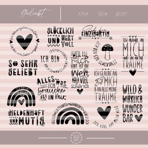 Plotter File &quot;Beloved&quot; SVG PNG DXF Affirmations for kids Good the way I am Happy Wonderful I believe in myself