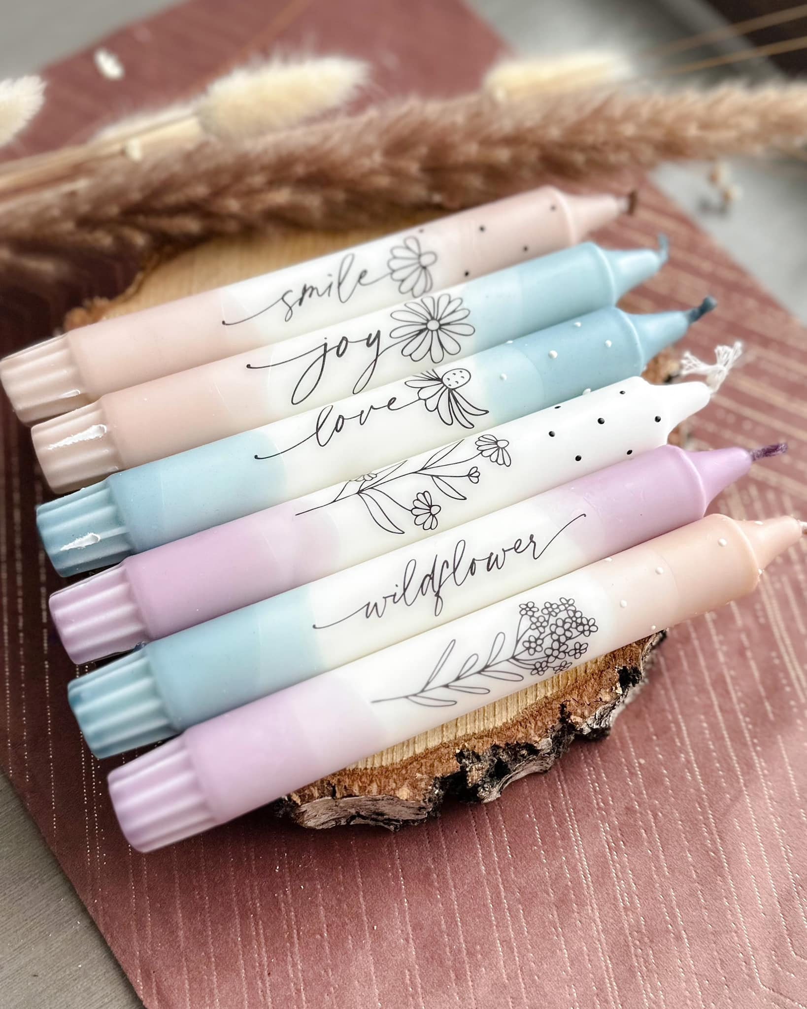 Wildflowers PDF Template Candle Tattoo Candlesticker Candles Spring ...