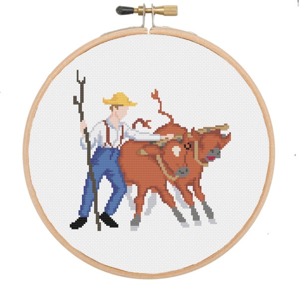 Farmer Boy PDF Cross-Stitch Pattern