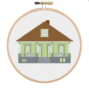 Victorian Creole Cottage PDF Cross-Stitch Pattern