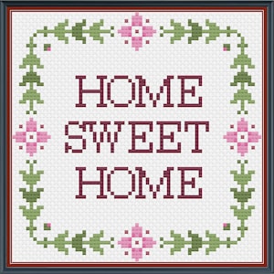 Home Sweet Home Cross-Stitch PDF Pattern