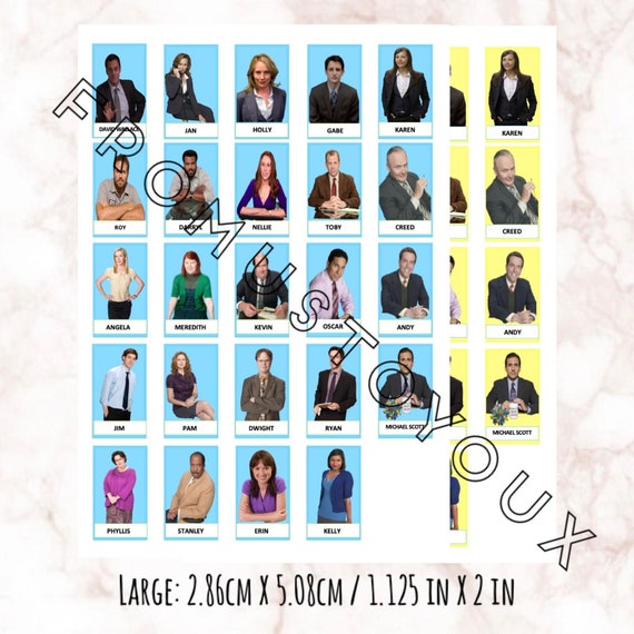 US office Guess Who Board printable template | Etsy