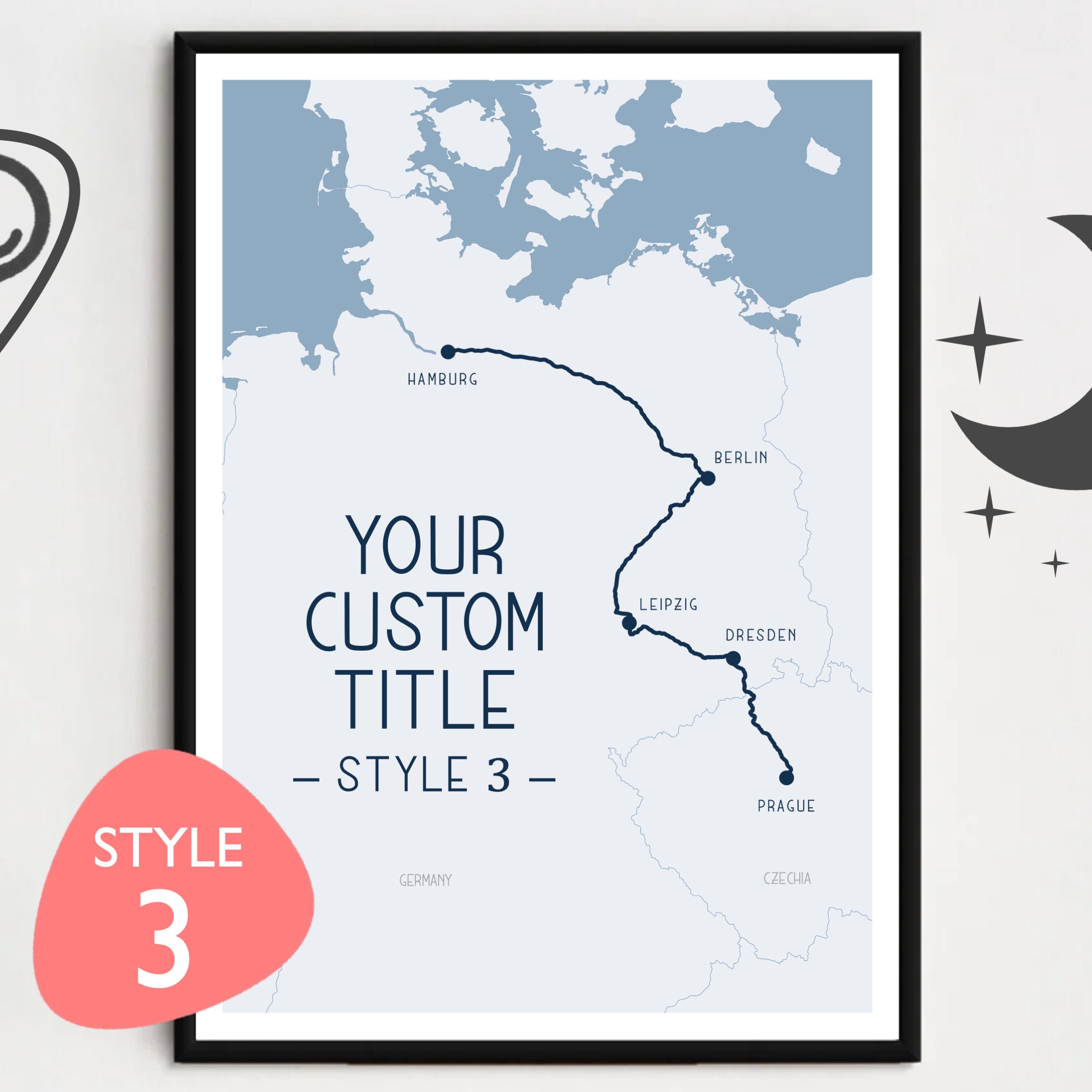 Personalised Hiking Map - Custom Running - Exercise Route - Marathon ...