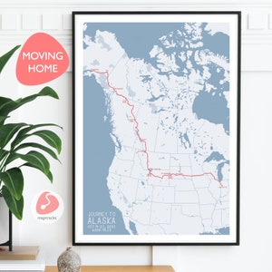 Travel route map - Personalize memory map - Custom adventure map - Location map, flight route, road trip, boat cruise, hiking [DIGITAL FILE]