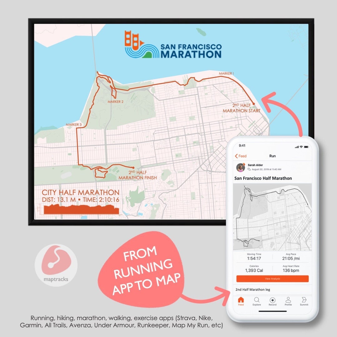 Custom Tracked Route - City Tour - Hiking Trail, Marathon, Running App ...