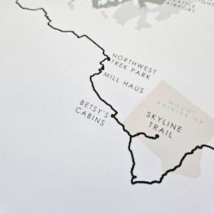 Aangepaste reiskaart - Personaliseer de rijroute - Avontuurkaart - Locatiekaart, herinneringskaart, huwelijksreis, roadtrip, vakantie [DIGITAL FILE]