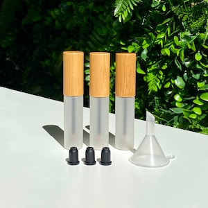 Empty Eyeliner Tubes: Bamboo Lid, Lash Serum DIY (Set of 3)