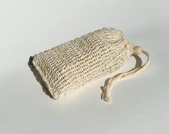 Seifenbeutel aus Brennnesselfasern – Peeling-Luffa-Netz, Aufbewahrungsbeutel aus Hanf-Sisal, Geschenkidee, umweltfreundlich, nachhaltig, leer, ideal für Brautjungfern