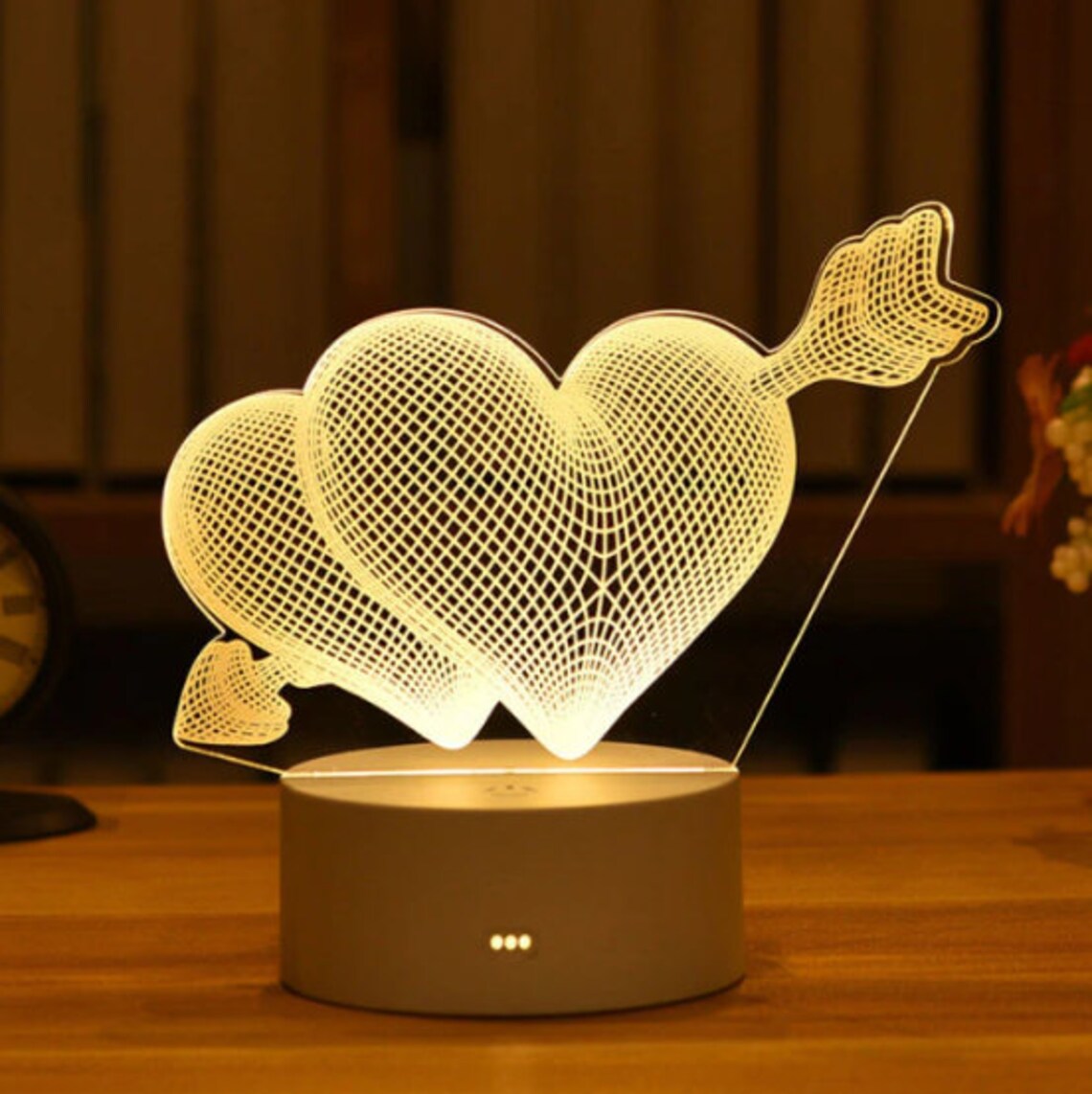 Love heart lamp Lamp for bridesmaid gift Multiple heart Etsy