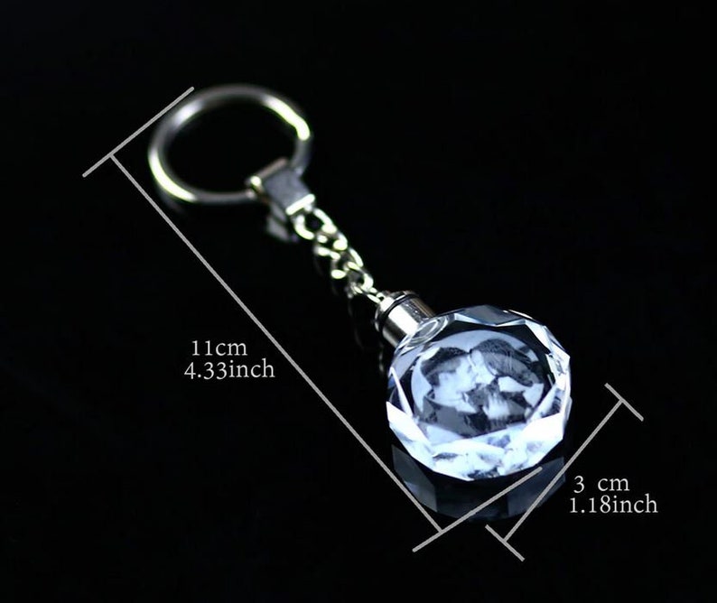Custom made key chain picture key ring crystal pendant Valentine/'s gift for girlfriend Personalized Key Chain With Photo And Light