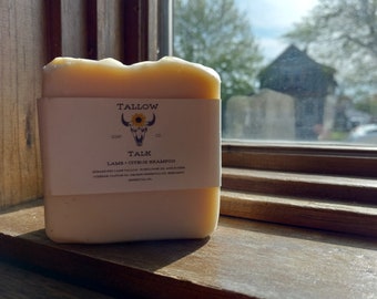 Lamb tallow + Citrus Shampoo Bar