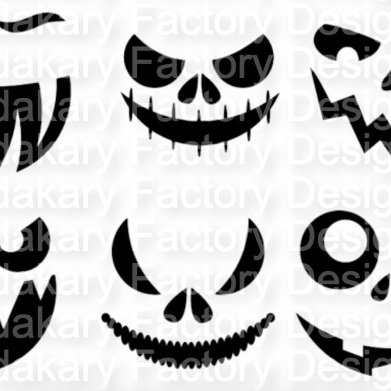 Pumpkin Face Design Etsy