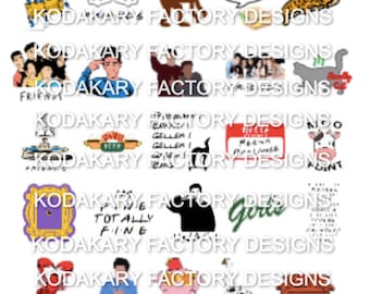 Huge Friends Images Bundle! Over 100 Designs - Friends PNG SVG and PDF Digital Downloads
