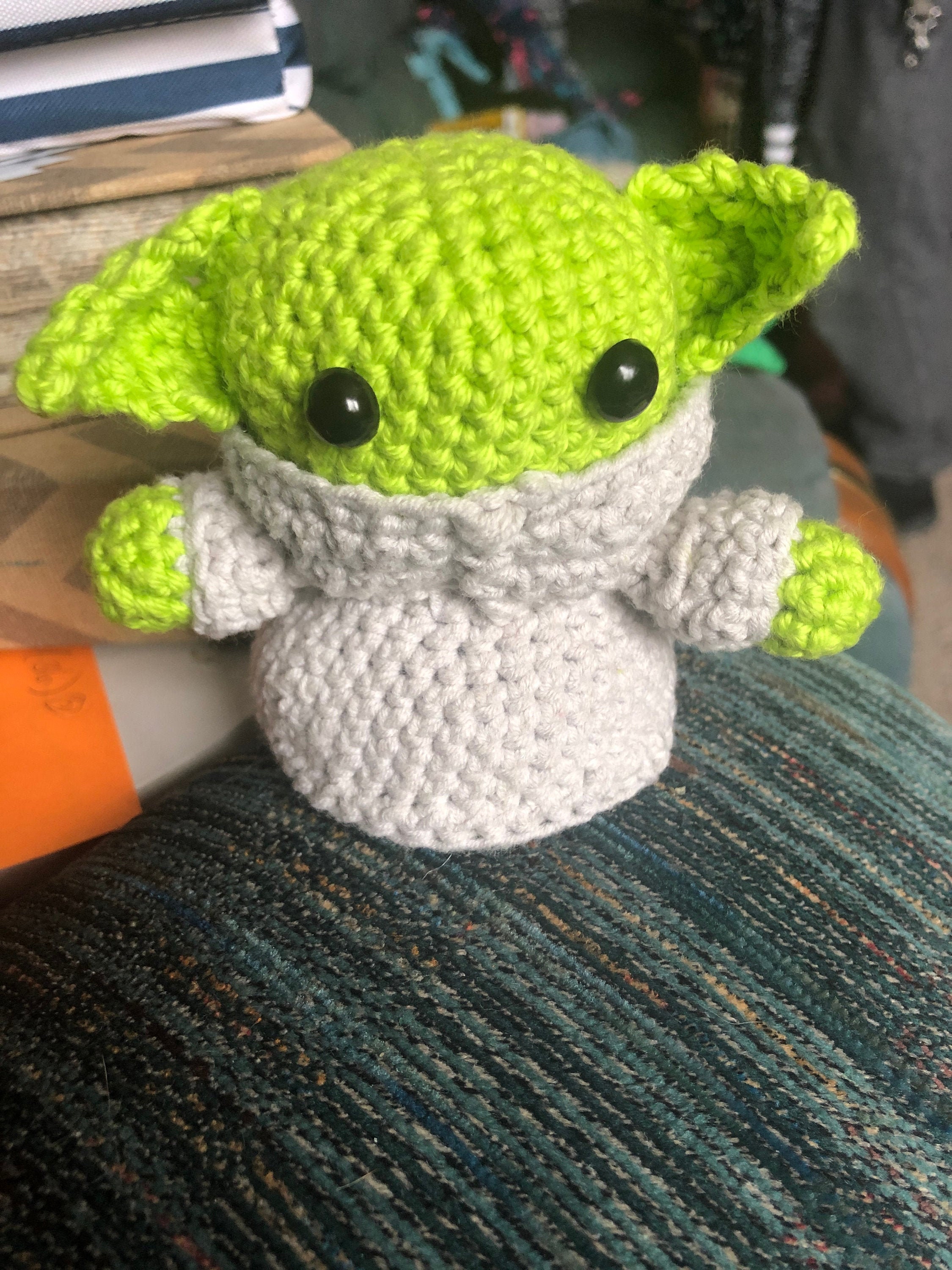 Crochet Yoda Baby Yoda Baby Alien Handmade Yoda Green Doll Amigurumi