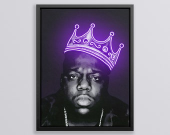 FRAMED BIGGIE Original Acrylic Painting PRINT 8\u2019\u2019 x 10\u2019\u2019