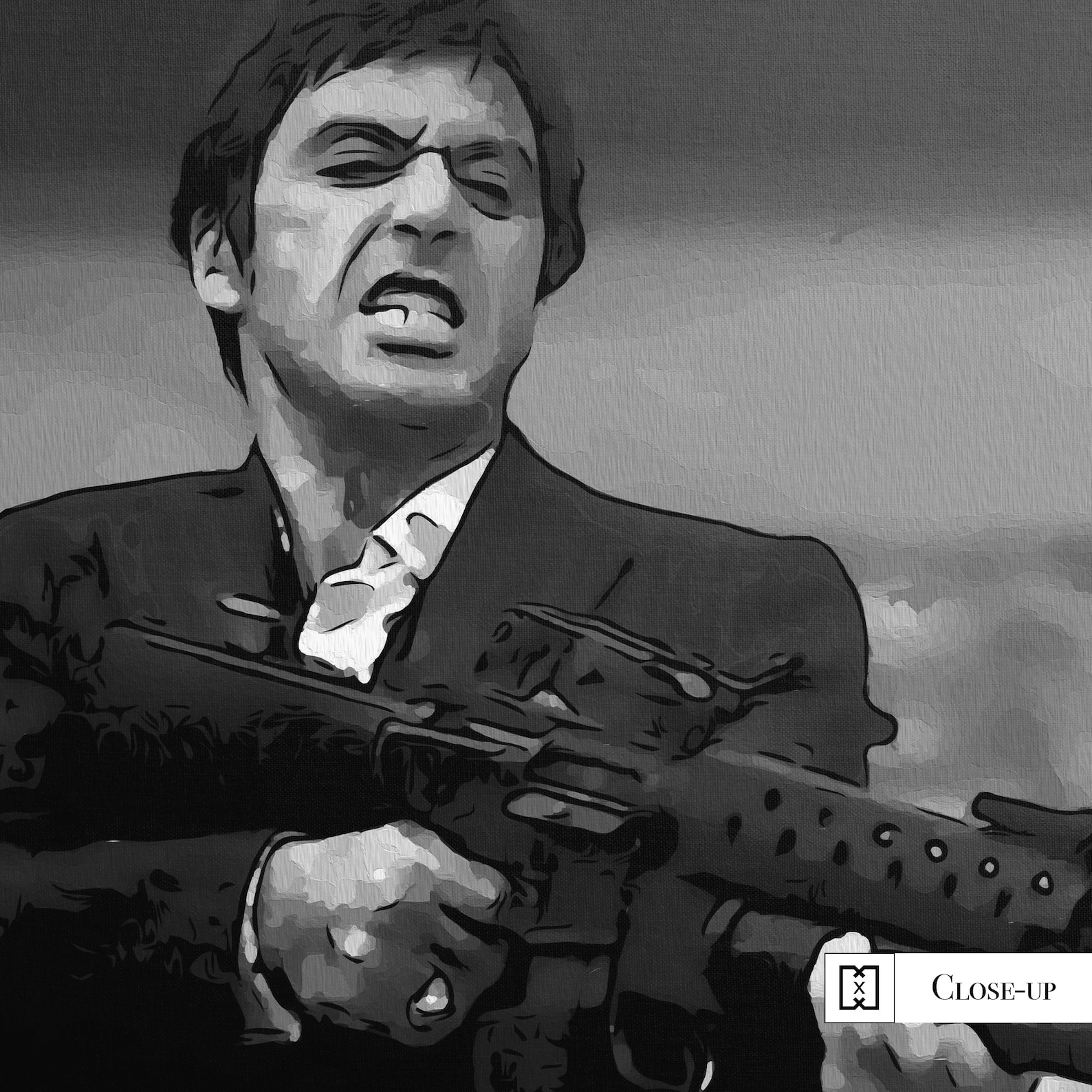 Scarface Al Pacino Tony Montana gun fine art based on the | Etsy