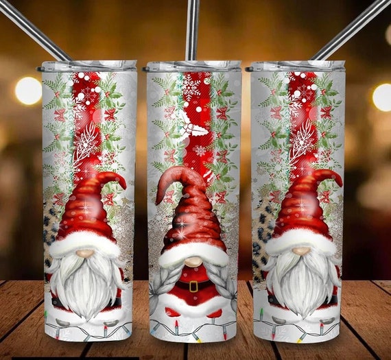 Christmas Gnome Tumbler Gnome Tumbler Christmas Tumbler 