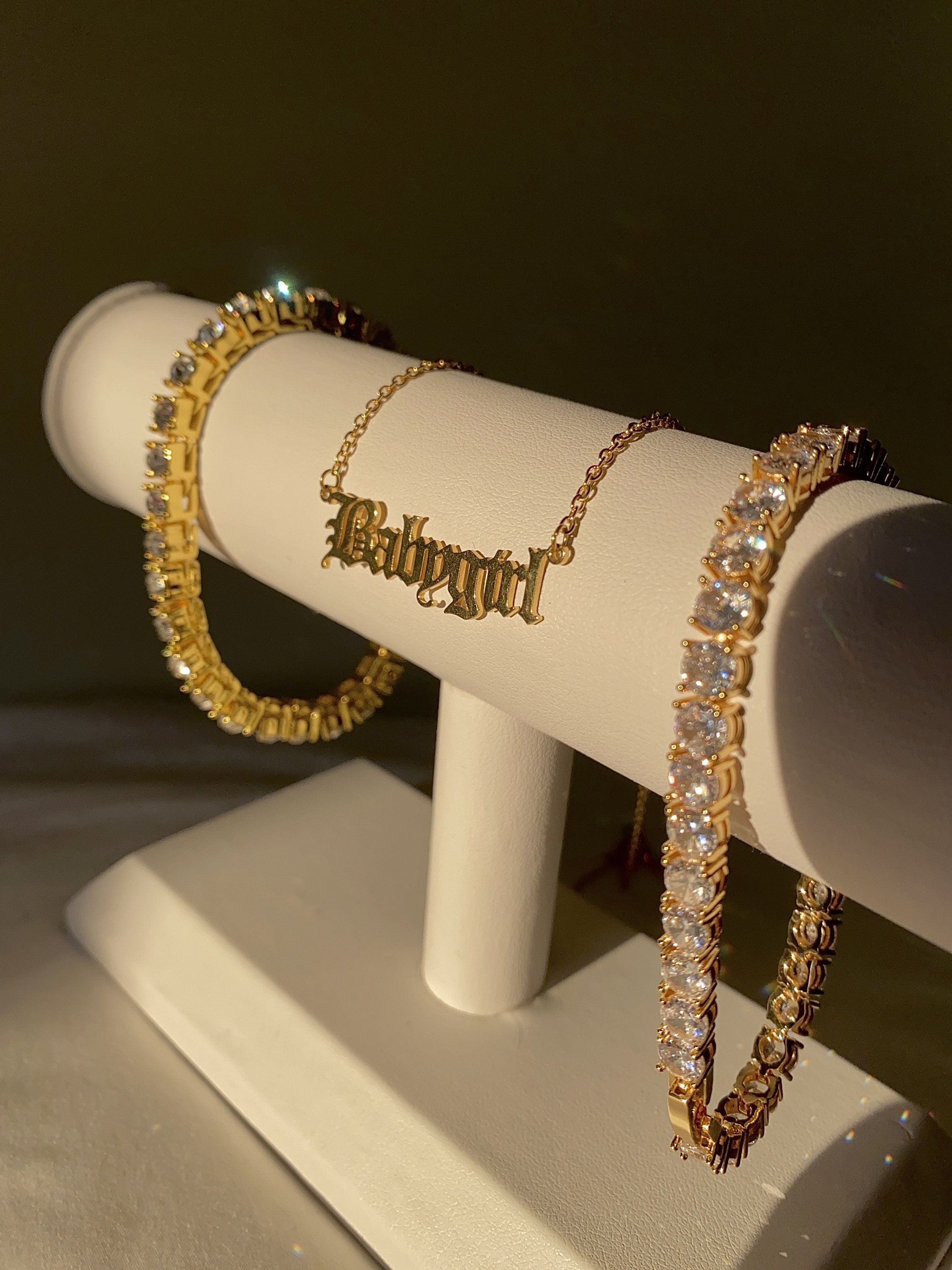 Waterproof Gold Babygirl Chain Necklace Etsy