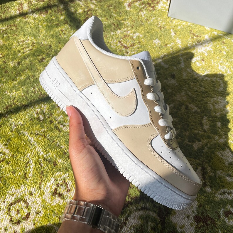 air force 1 beige and brown