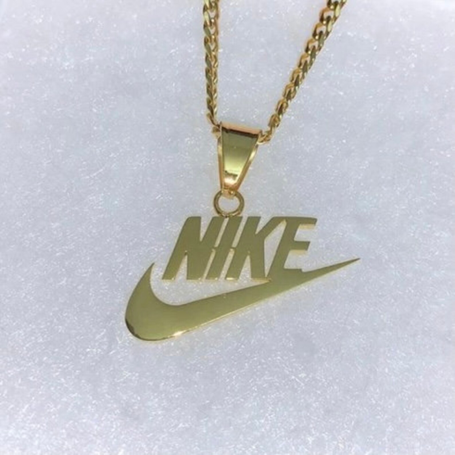 Nike Necklace Gold Chain Waterproof Gold Jewelry Nike Jewelry Etsy