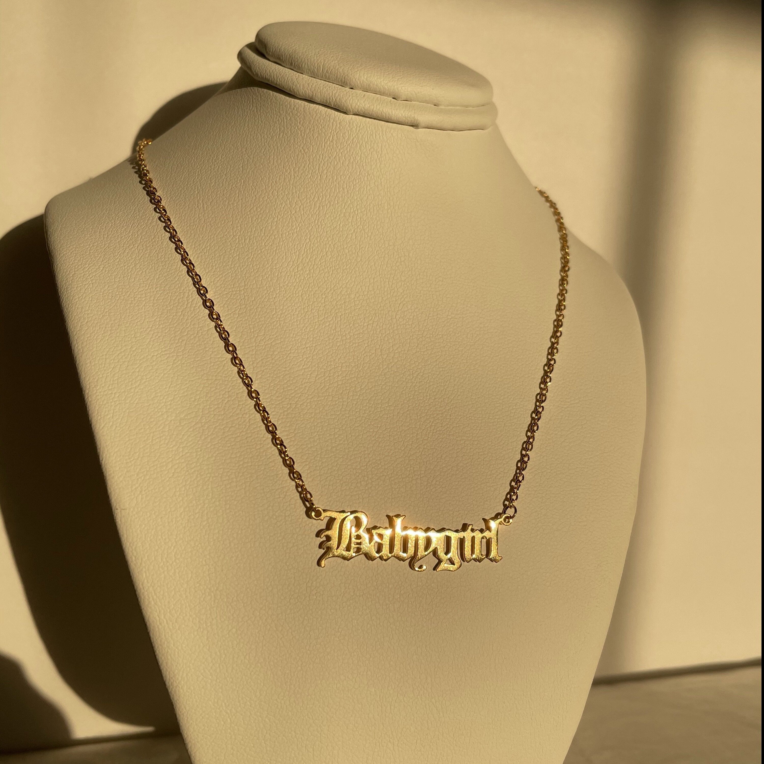 Waterproof Gold Babygirl Chain Necklace Etsy