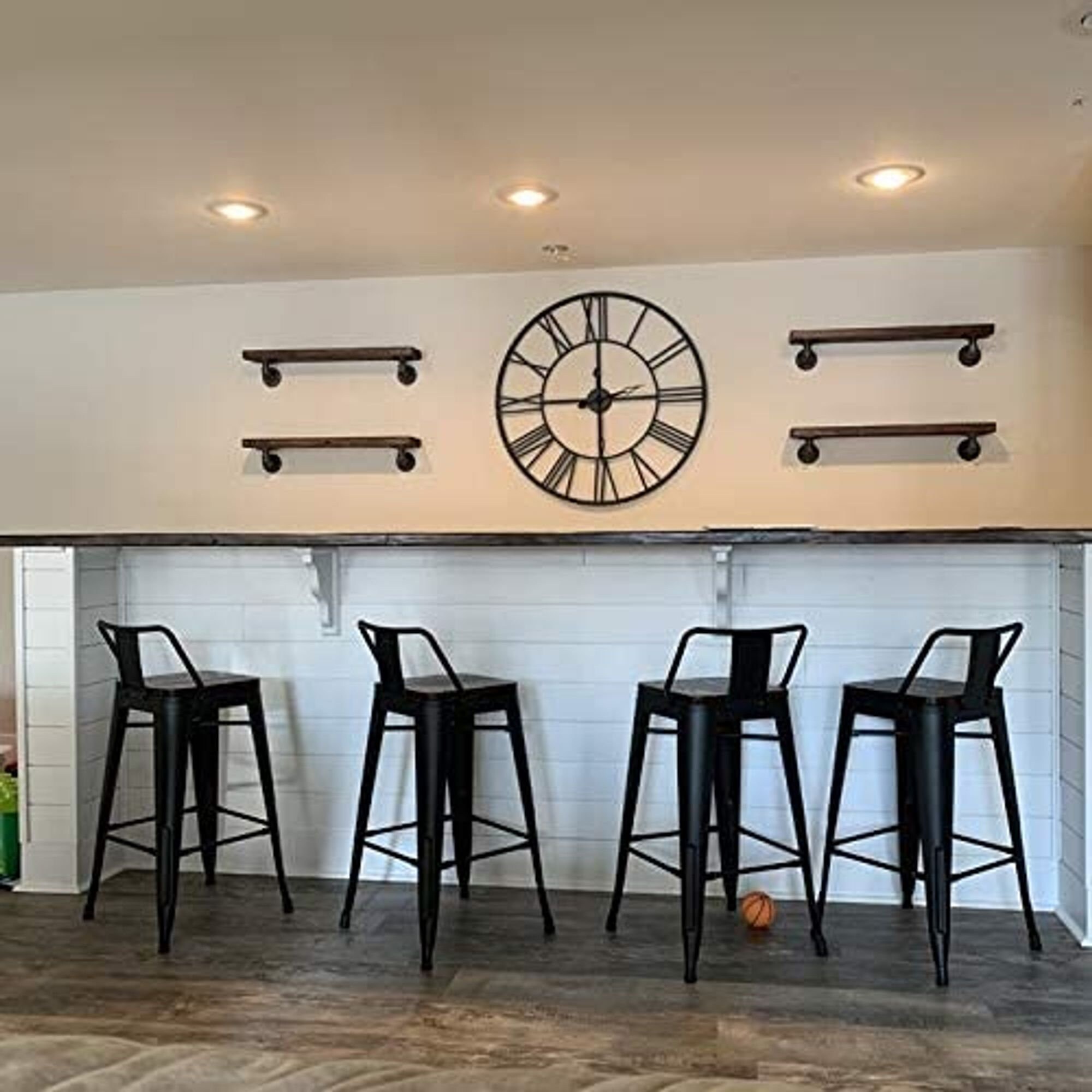 4 Taburete de cocina encimera de metal de espalda baja | Etsy