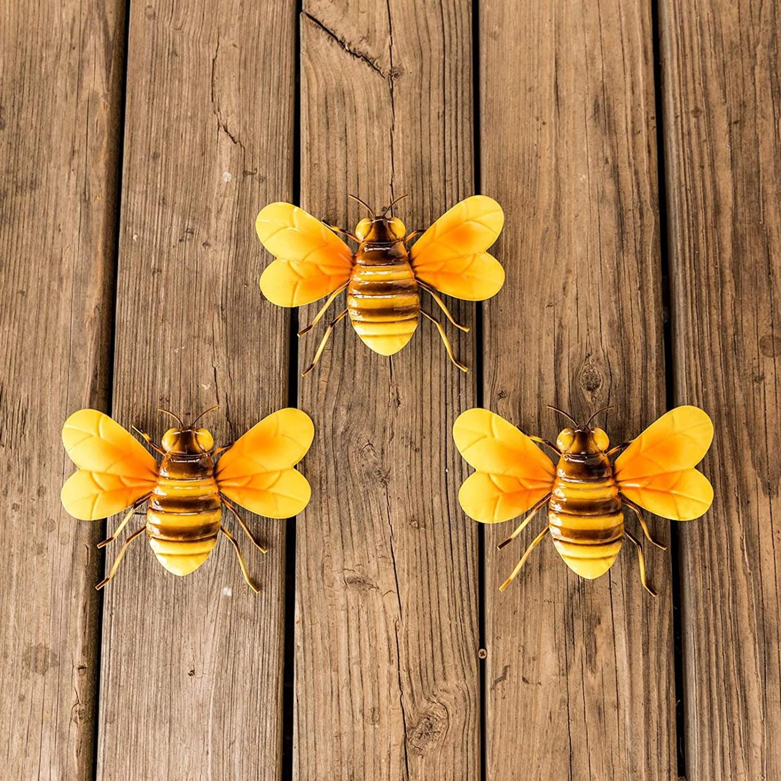 Metal Bee Wall Decor Art Outdoor Garden Fence Patio Yard Etsy