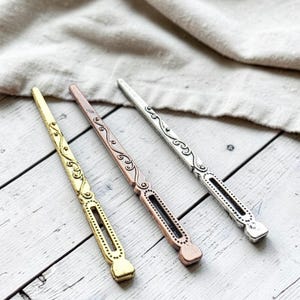 Vintage Style Metall Bodkin | Elastischer oder Bändchen Einfädler, Nähzubehör