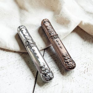 Rustic Floral Sewing Needle Case – Vintage Style Needle Holder