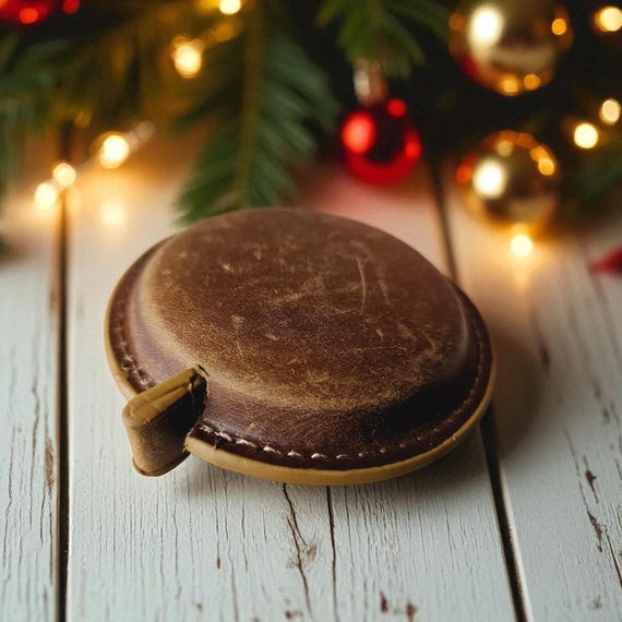 Vintage Style Leather Tape Measure - 1.5m Retractable Sewing Tool