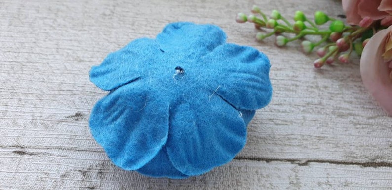 Denim Fabric Flower for Crafts 7.5 Cm Denim Flowers Embellishments, for ...