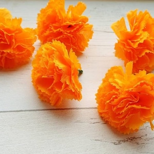 5 pieces Artificial Marigold Flower plant , Flowers for wedding decoration festivals