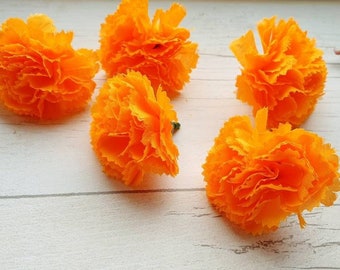 5 piezas de planta de flor de caléndula artificial, flores para festivales de decoración de bodas