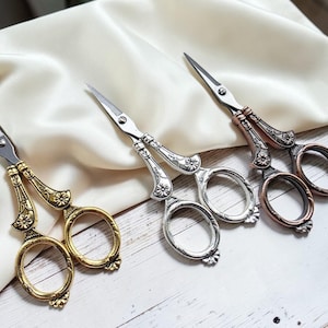 Retro Stainless Steel Embroidery Scissors | Vintage Sewing Tool, Sharp Craft Scissors