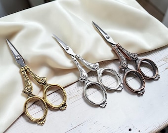 Retro Stainless Steel Embroidery Scissors | Vintage Sewing Tool, Sharp Craft Scissors