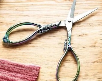 Retro Stainless Steel Sewing Scissors: Travel Embroidery Supplies