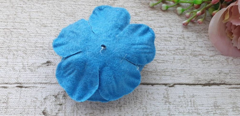 Denim Fabric Flower for Crafts 7.5 Cm Denim Flowers Embellishments, for ...