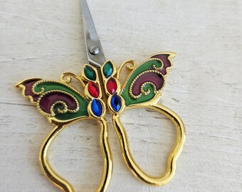 Retro Butterfly Sewing Scissors: Shabby Chic Embroidery Supplies