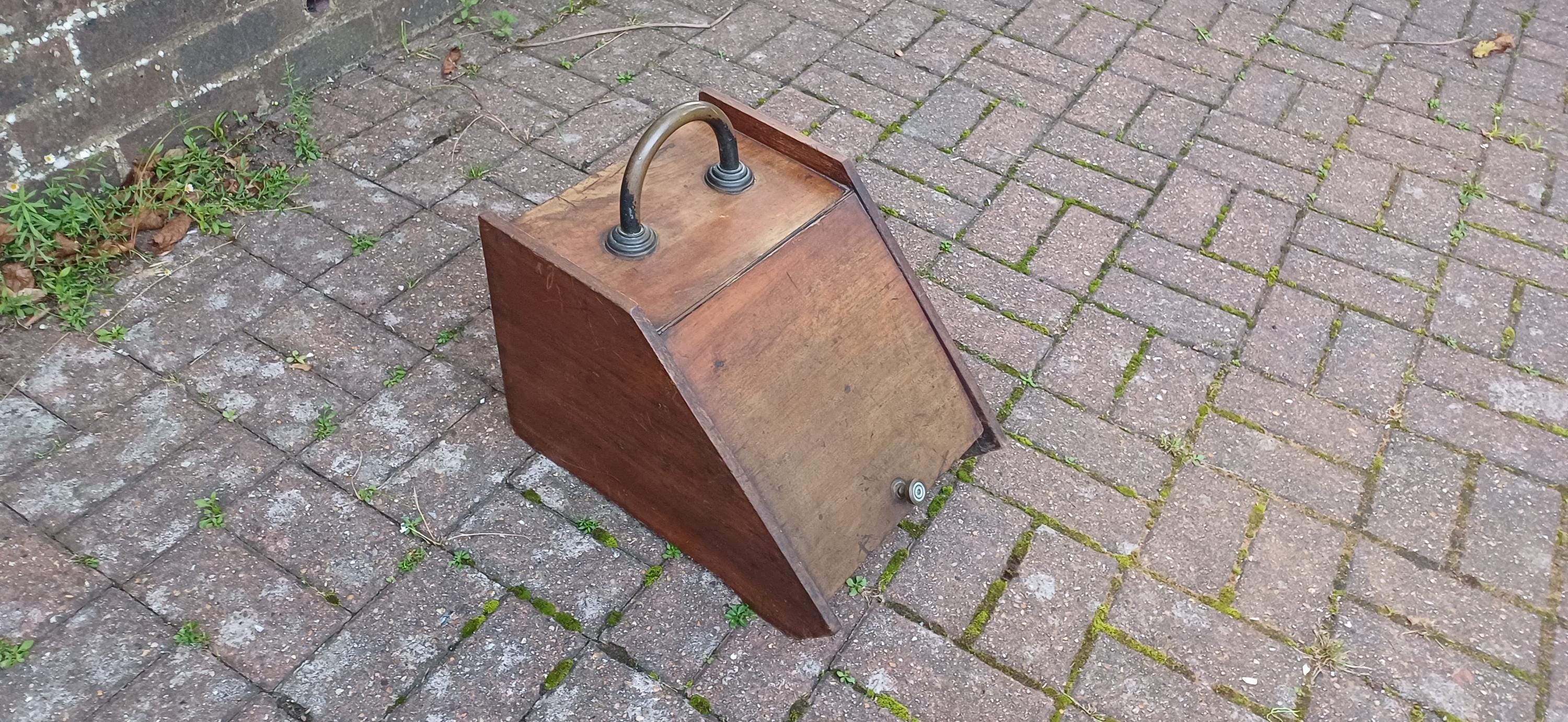 Vintage Late Victorian Coal Scuttle Box Bucket Pedonium With Inner ...