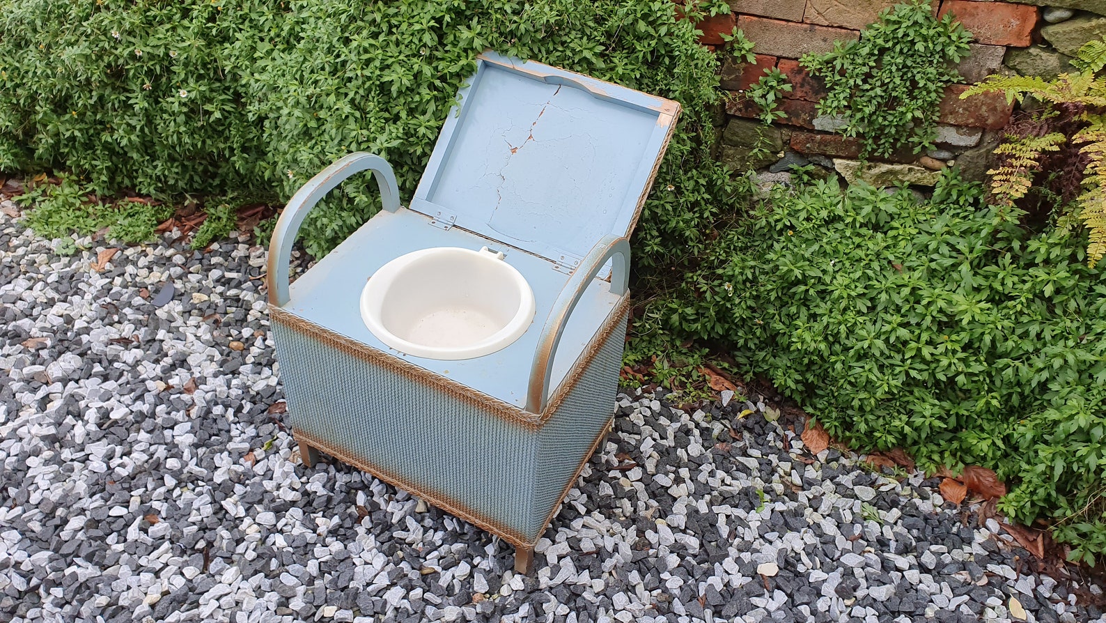 Quirky Vintage Lloyd Loom Style Stool Commode Planter. Etsy UK