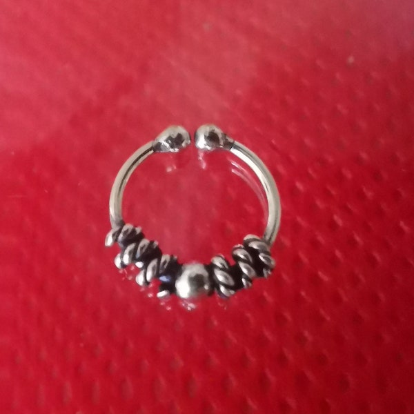 Argent sterling massif 925 SANS PLOMB ET SANS NICKEL Beau design de Fake Septum (plus petite taille) l60