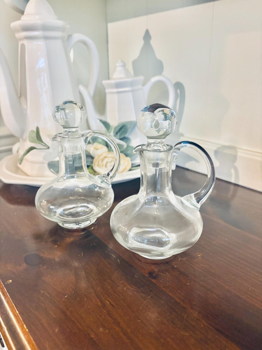 Creative Co-op Oil and Vinegar Cruet with Cork Stoppers main image 1