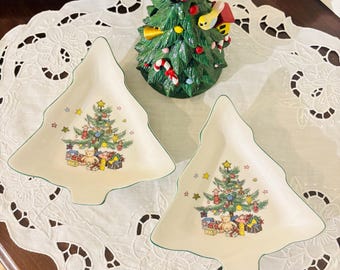 Nikko Japan Christmas Tree Shaped Small Candy Dish - Etsy